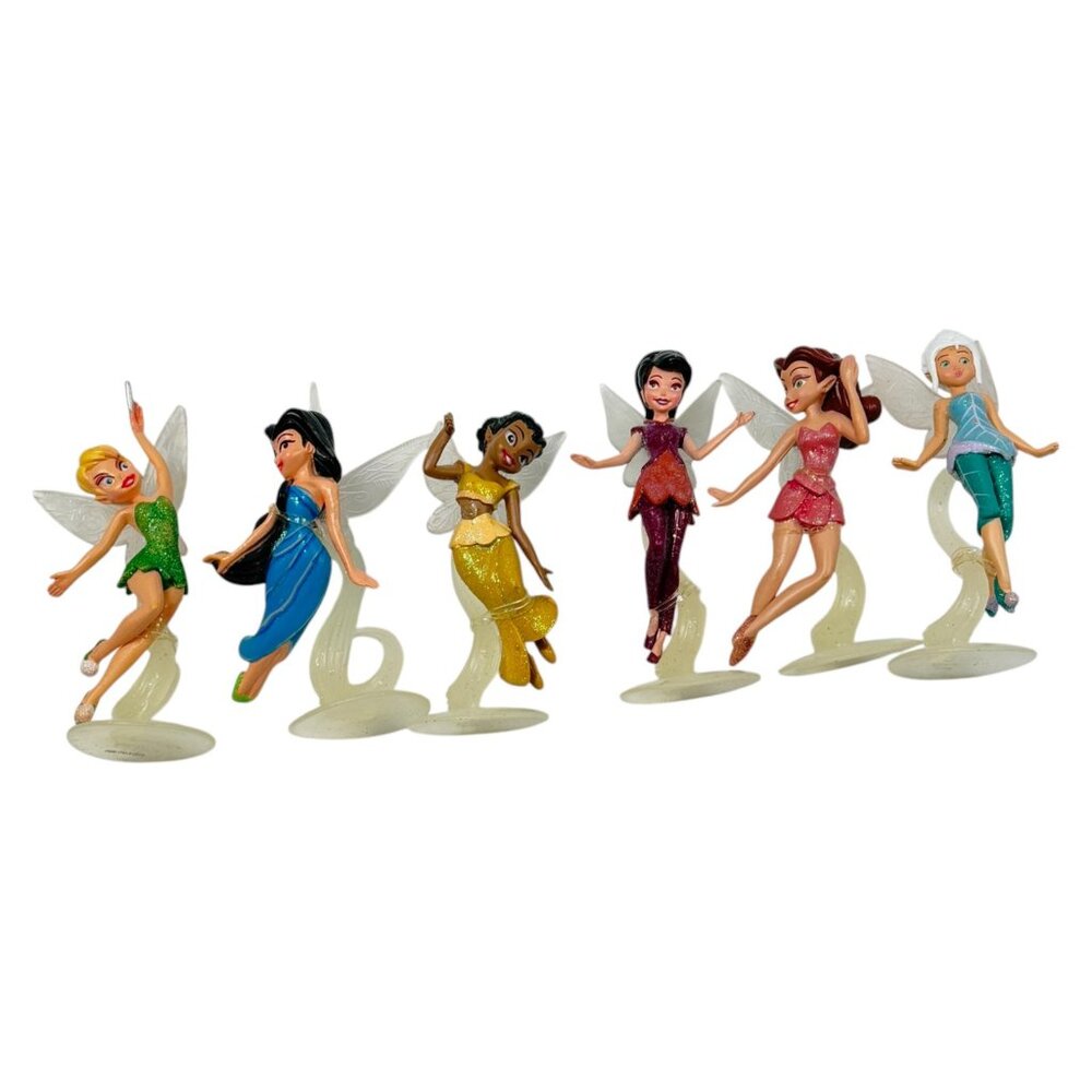 Disney Fairies Doll Lot 6‎ 4 inch Tinker Bell Periwinkle Iridessa Rosetta more